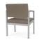 Lesro Lenox Steel Wide Guest Chair Metal Frame, Silver, MD Farro Upholstery LS1201 - alternate 2